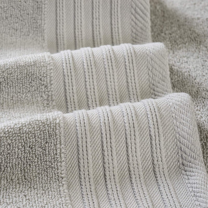 Modern Threads 6 Piece Set, 2 Bath Towels, 2 Hand Towels, 2 Washcloths Yarn Dyed Diamond Gate Jacquard Towel Set Dusty Rose - Image 3